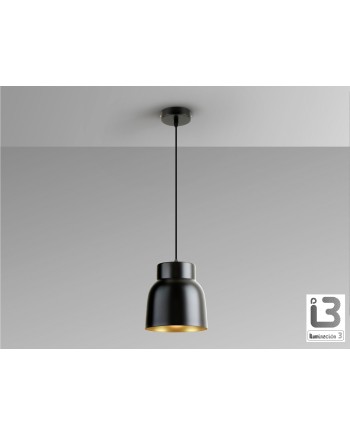 I3-VULCANO- LAMPARA 1L -NEGRO/ORO